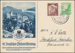 PP 142 42. Deutscher Philatelistentag 1936 + Zusatzfr. SSt LAUENSTEIN 7.6.36 - Filatelistische Tentoonstellingen