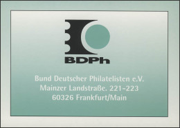 Faltkarte 50 Jahre Bund Deutscher Philatelisten 1996, ESSt Bonn 14.8.96 - Philatelic Exhibitions