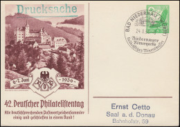 PP 142 Philatelistentag 1936 Mit SSt BAD NIEDERNAU Römerquellen 24.8.1936 - Expositions Philatéliques