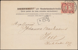 Firmenlochung/Perfin E.R. Auf 50 Ziffer Auf AK Tangerang ROTTERDAM 28.5.1901 - Autres & Non Classés