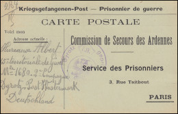 Kriegsgefangenenpost Aus Dem Lager Dyrotz / Wustermark Vordruckkarte Nach Paris - Other & Unclassified