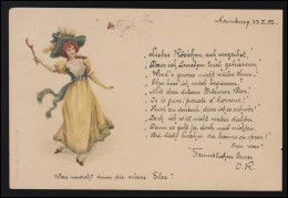 Lyrik AK Liebes Röschen, Gedicht Reim / Verse An Eine Rosa, HAMBURG 23.1.1902 - Autres & Non Classés