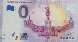 BILLETE 0 Euro Souvenir 0 € ESPAÑA: VEAV 2019-2 PLAZA MAYOR MADRID - Autres & Non Classés