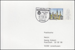 1772 Gera, EF DC ESSt Gera Markenübergabe & Stadtwappen 12.1.1995 - Otros & Sin Clasificación