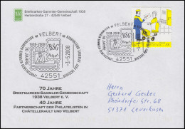 2620 Postbote, EF Brief SSt Velbert 70 Jahre BSG Velbert & Zeppelin 3.5.2008 - Sonstige & Ohne Zuordnung
