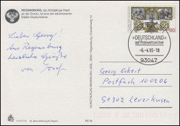 1786 Regensburg [erstmals DEUTSCHLAND Auf Briefmarke], EF FDC-AK ESSt Regensburg - Andere & Zonder Classificatie