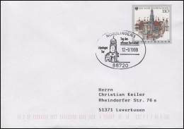 1965 Nördlingen Stadtansicht, Bf SSt Nördlingen Denkmal Löpsinger Tor 12.9.1999 - Autres & Non Classés
