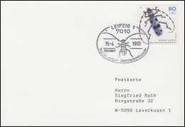 1666 Gefährdete Käfer Alpenbock EF FDC-PK ESSt Leipzig Alpenbock 15.4.1993 - Sonstige & Ohne Zuordnung