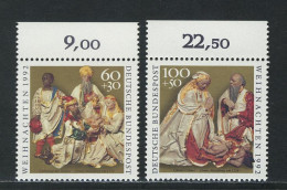1639-1640 Weihnachten 1992, Oberrand, Satz ** - Unused Stamps