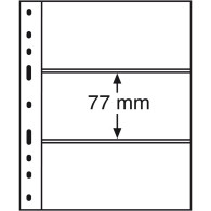 Leuchtturm Kunststoffhüllen OPTIMA 3S, 10 Stück 3er-Teilung, Schwarz - Binders Only