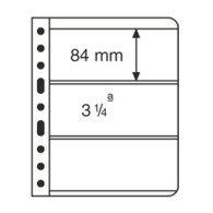 Kunststoffhüllen 3S VARIO: 3er-Einteilung, Schwarz, 5er-Pack - Alben Leer