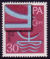 520 Europa 30 Pf Mit PLF Roter Fleck Im C-Symbol, Feld 6, Postfrisch ** - Variétés Et Curiosités