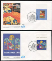 2151-2152 Weihnachten 2000 - Satz Auf 2 FDC ESSt Bonn - Lettres & Documents