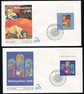 2151-2152 Weihnachten 2000 - Satz Auf 2 FDC ESSt Berlin - Covers & Documents