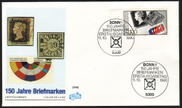 1479 - 150 Jahre Briefmarken, Ecke Unten Links FIDACOS-FDC ESSt - Brieven En Documenten