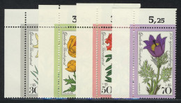 867-870 Wofa Alpenblumen 1975, Ecke O.l. Satz ** - Unused Stamps