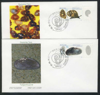 2265-2266 Bedrohte Tiere Windelschnecke Flußperlmuschel 2002 Auf 2 FDC Berlin - Covers & Documents