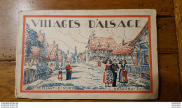 VILLAGES D'ALSACE DEPLIANT 12 VUES  CARTES POSTALES EDITION BRAUN - Other & Unclassified