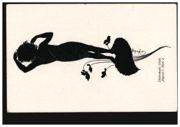 Scherenschnitt-AK Karl Wilhelm Diefenbach Göttliche Jugend Blatt 4, Ungebraucht - Silhouette - Scissor-type