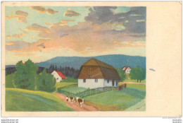 PAYSAGE ET VACHES PAR ILLUSTRATEUR NON SIGNEE  VOYAGEE DE YOUGOSLAVIE - Non Classés