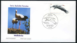 2393 Bedrohte Tierarten Weißstorch FDC Berlin - Cartas & Documentos