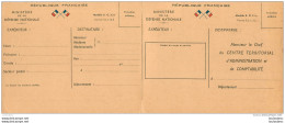 CARTE DOUBLE FRANCHISE MILITAIRE MONSIEUR LE CHEF DU CENTRE TERRITORIAL D'ADMINISTRATION - Covers & Documents