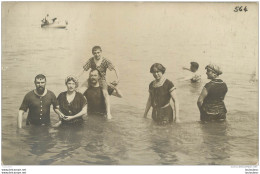 CARTE PHOTO SCENE DE BAIN DE MER - To Identify