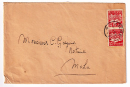 Lettre 1949 Belgique Liège Henri Dijon Agent De Change Paire De Timbres 1F75 Agriculture Exportations Agricoles - Covers & Documents