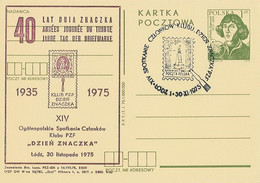 Poland Overprint Cp 547.02 Lodz: Stamp Day 1973 - Stamped Stationery