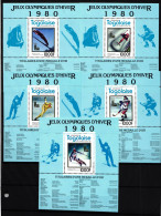 Togo Block 169-173 A Postfrisch Olympiade Lake Placid 1980 #HR727 - Togo (1960-...)