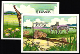 Uganada Block 95 Und 96 Postfrisch Pilze #HR856 - Uganda (1962-...)