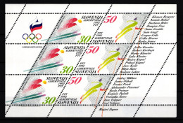 Slowenien 6-7 Postfrisch Als Kleinbogen Olympiade Albertville 1992 #HR822 - Slovenië
