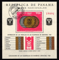 Panama Block 92 Gestempelt Olympiade Grenoble #HR753 - Panamá