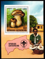 Zentralafrikanische Republik 1053 Postfrisch Einzelblock / Pilze #HR957 - Repubblica Centroafricana