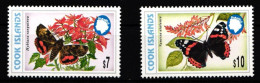 Cookinseln 1491 Und 1492 Postfrisch Schmetterling #IH012 - Cookeilanden