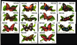 Nevis 41-54 Postfrisch Schmetterling #IH077 - St.Kitts And Nevis ( 1983-...)