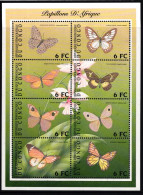 Kongo (Kinshasa) 1646-1653 Postfrisch Kleinbogen / Schmetterling #HR996 - Andere & Zonder Classificatie