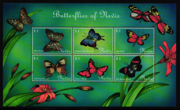 Nevis 1619-1624 Postfrisch Kleinbogen / Schmetterling #IH081 - St.Kitts En Nevis ( 1983-...)