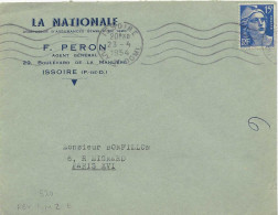 RBV D'Issoire - Lignes Ondulées - Enveloppe Entière - Mechanical Postmarks (Other)