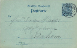 Ganzsache - Frechen 1899 > Haase Bachem - Briefkaarten