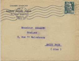 Krag De Paris 32 - Tribunal De Commerce - Lignes Ondulées - Enveloppe Entière - Maschinenstempel (Sonstige)