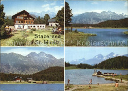 12468135 St Moritz GR Restaurant Am Stazersee Badestrand Alpenpanorama St Moritz - Sonstige & Ohne Zuordnung