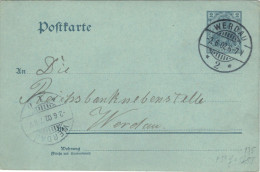 Ganzsache - Werdau 1902 Ortskarte > Reichsbanknebenstelle - Postcards