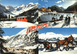 12464895 Pontresina Eisbahn Pferdeschlitten Bergbahn Pontresina - Sonstige & Ohne Zuordnung