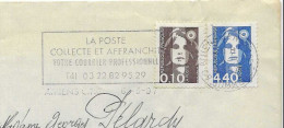 Secap D'Amiens - La Poste Collecte Et Affranchit Votre Courrier Professionnel - Enveloppe Entière - Mechanical Postmarks (Advertisement)