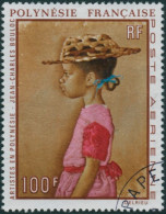 French Polynesia 1970 Sc#C67,SG126 100f Polynesian Girl Painting FU - Otros & Sin Clasificación