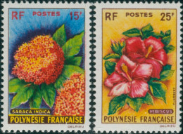 French Polynesia 1962 Sc#196-197,SG20-21 Flowers Set MNH - Sonstige & Ohne Zuordnung