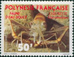 French Polynesia 1990 Sc#533,SG583 50f Shrimp MLH - Otros & Sin Clasificación