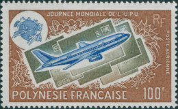 French Polynesia 1975 Sc#C121,SG204 100f UPU Boeing 737 Letters MLH - Autres & Non Classés