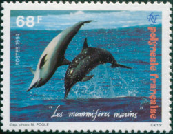 French Polynesia 1994 Sc#635,SG695 68f Spinner Dolphins MNH - Sonstige & Ohne Zuordnung